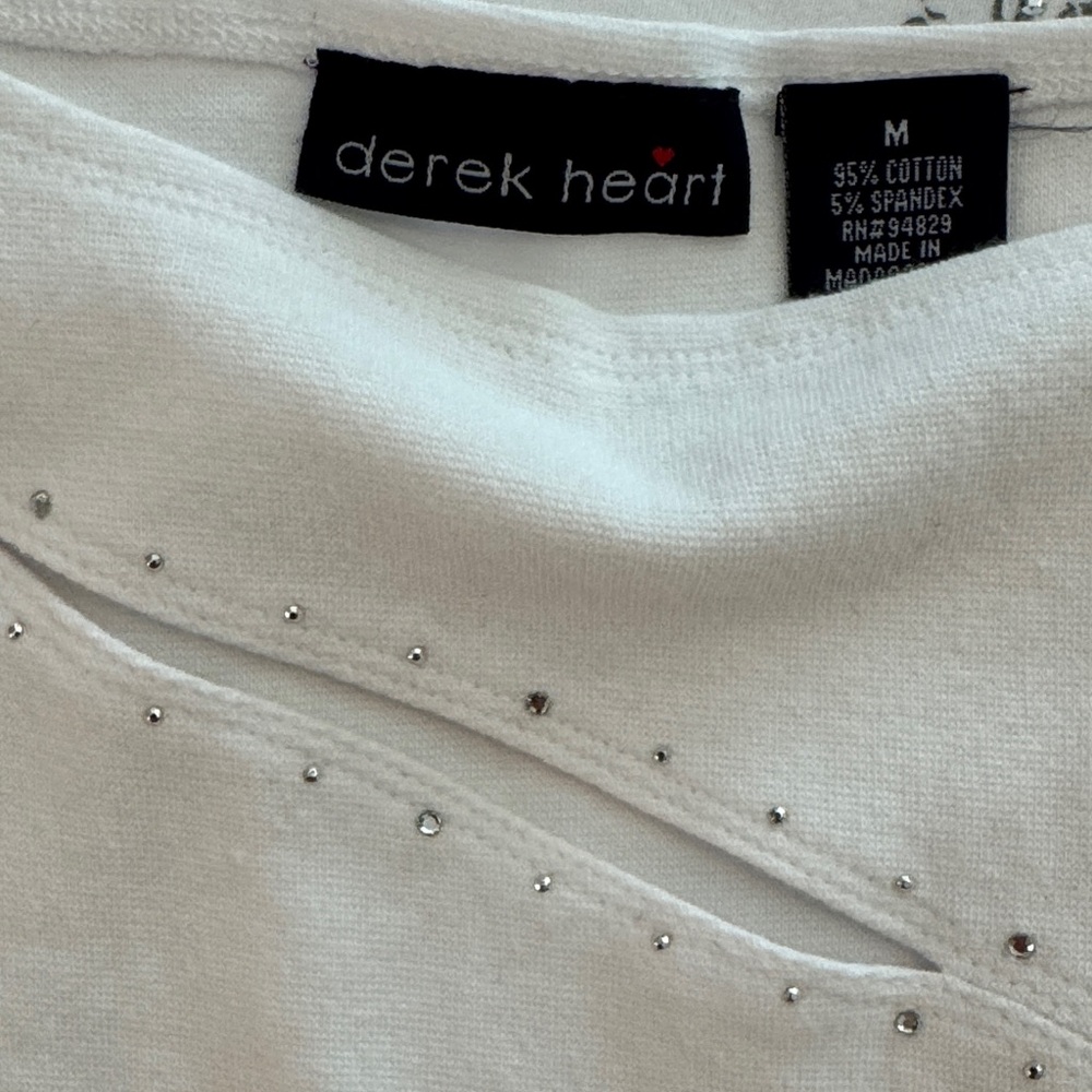 Derek Heart White Tank Tops M - Picture 6 of 10